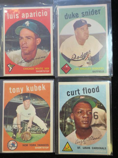 Four 1959 TOPPS Baseball Card Excellent Condition: (1 of 2)