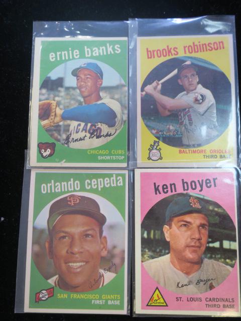 Four 1959 TOPPS Baseball Cards: (1 of 2)