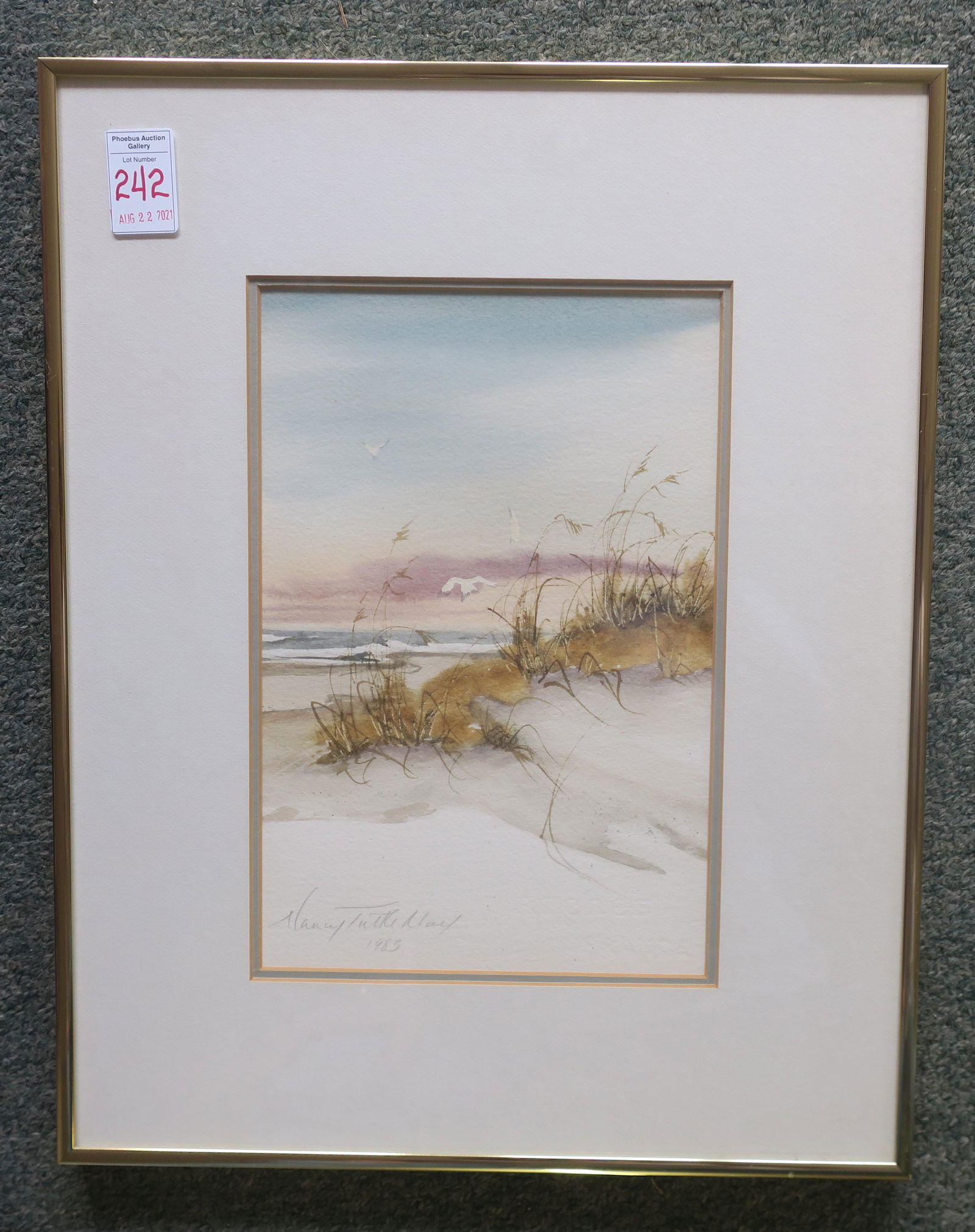 NANCY TUTTLE MAY, BEACHSCAPE, Watercolor: (1 of 3)