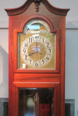 Mahogany Long Case Clock with Moon Dial: (1 of 4)