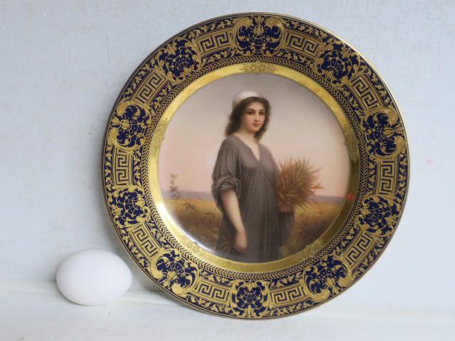 Richard Eckert & Co Volkstedt Porcelain "Ruth" Plate: (1 of 3)