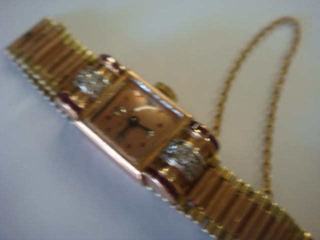 OTTO GRUN Diamond/Ruby Ladies Wrist Watch: (1 of 3)