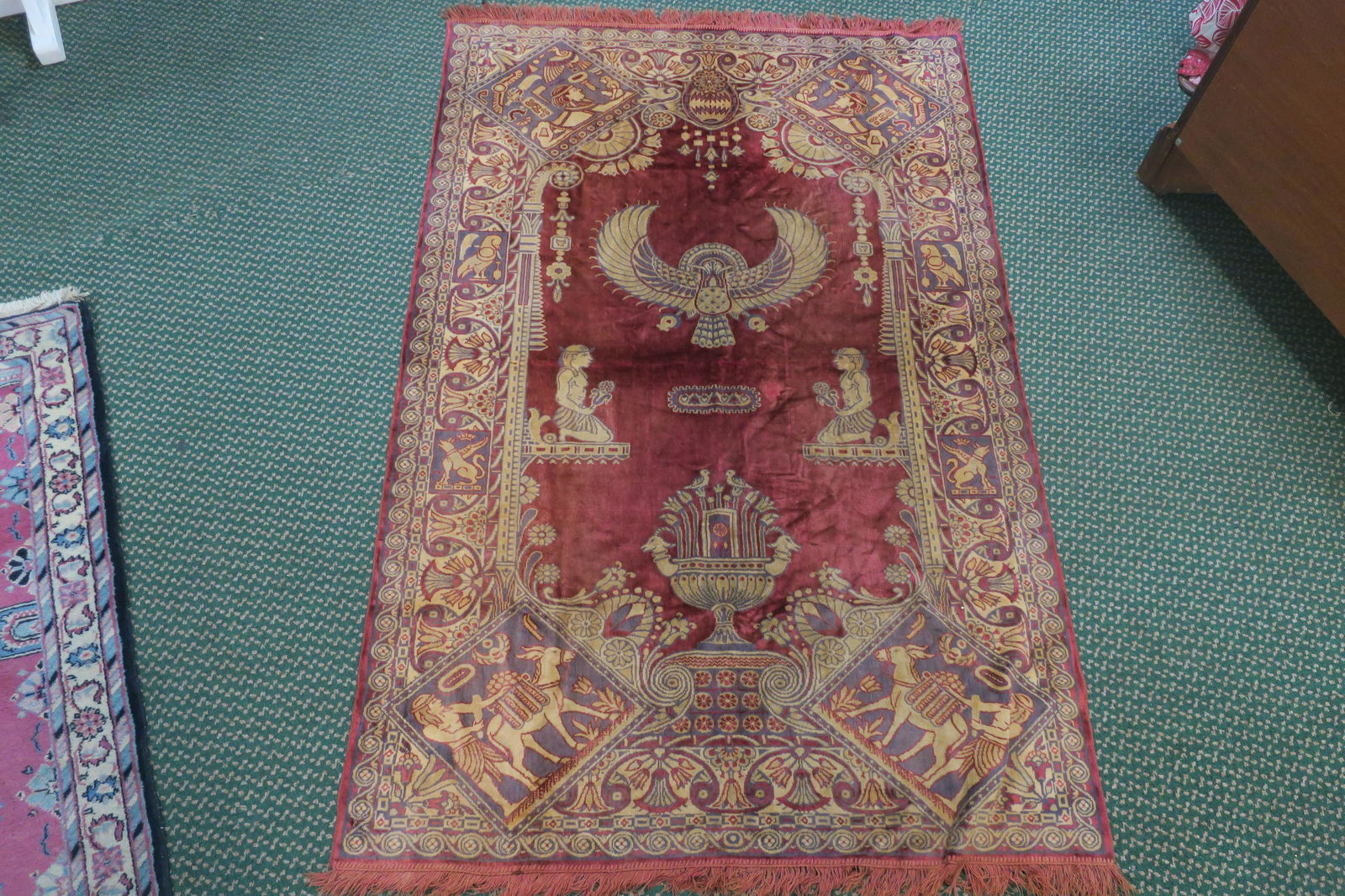 Symbolistic Egyptian Tapestry Wall Hanging: (1 of 5)