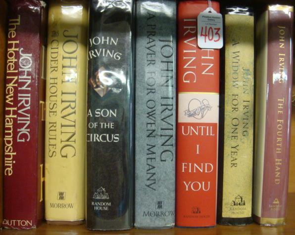 7 1st Editions JOHN IRVING Novels:: 7 1st Editions JOHN IRVING Novels: Hotel New Hampshire, Cider House Rules, Until I Find You, Passage, Son/Circus and More. Editions/1st Printings (70-120)