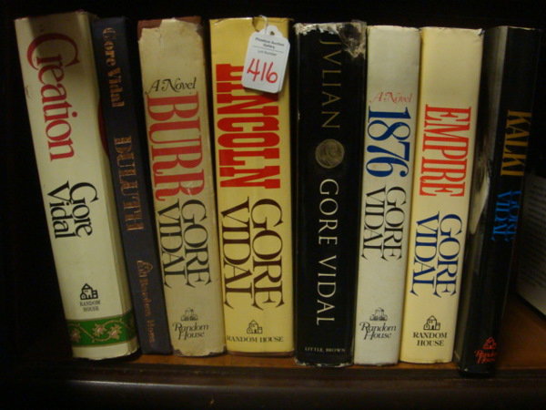 8 1st Editions, GORE VIDAL Novels:: 8 1st Editions, GORE VIDAL Novels: Lincoln, Burr, Empire, Kalki, 1876, Julian, Creation, Duluth (No Dust Jacket) (100-200)
