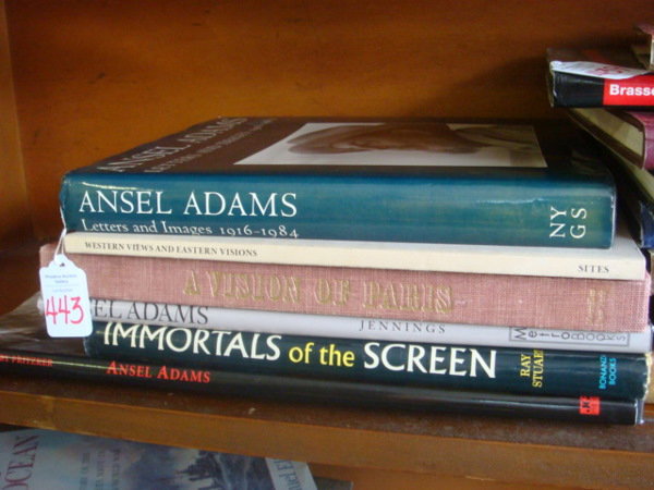 Six Photography Books:: Six Photography Books: Ansel Adams, Letters and Images, Ansel Adams by Jennings, Ansel Adams by Pritzker, Western Views and Eastern Visions, A Vision of Paris, Immortals of the Screen. (25-50)
