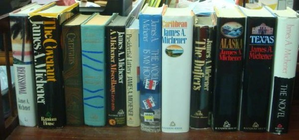 12 1st Editions JAMES A MICHENER:: 12 1st Editions JAMES A MICHENER: Covent, Recessional, Caravans, Presidential Lottery, The Word is My Home, Alaska, Texas, The Novel, Caribbean, The Drifters, (50-100)