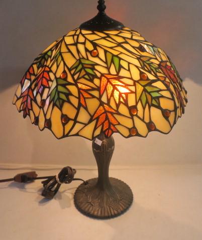 Tiffany Style Table Lamp with Domical Shade: (1 of 4)