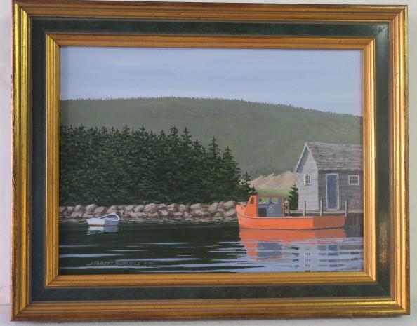 Signed J ROBERT BURNELL Acrylic on Canvas: (1 of 4)