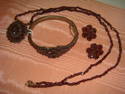 Victorian Bohemian Garnet Necklace, Bracelet, Earrings