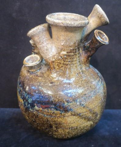 Ceramic Asymmetrical Sextuple Neck Vase: (1 of 5)