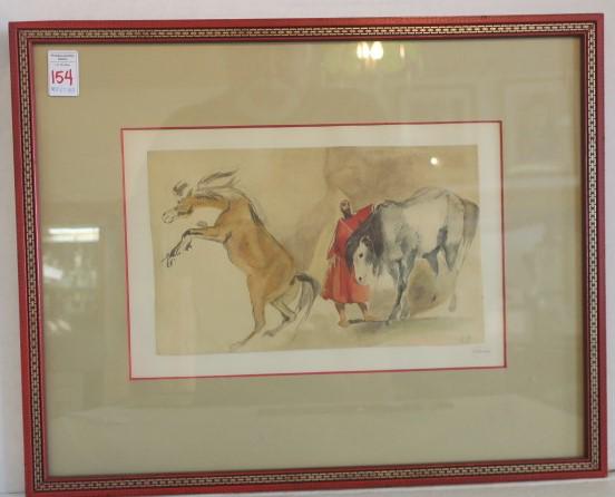 EUGENE DELACROIX Lithograph From Moroccan Sketchbook: (1 of 5)