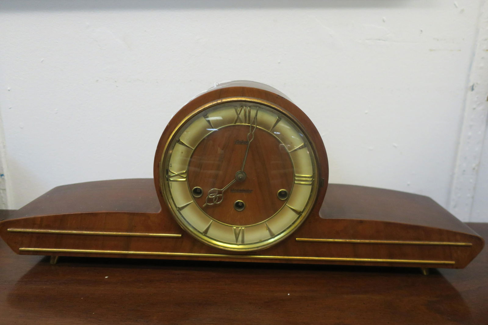 ANKER Art Deco Mantle Clock with Westminster Chimes: (1 of 3)