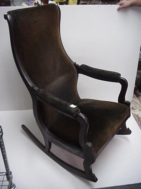 Upholstered Mahogany Frame Victorian Ro