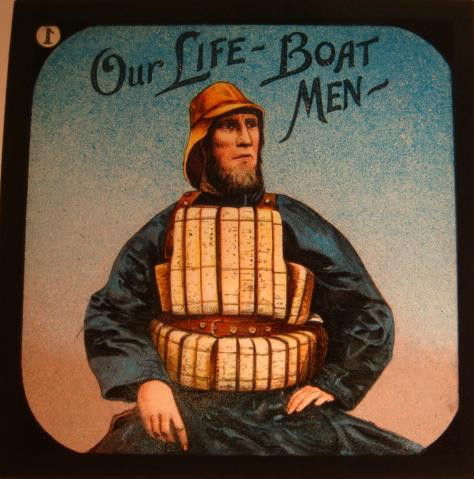 MAGIC LANTERN SLIDES "OUR LIFEBOAT MEN" 8 Slides: MAGIC LANTERN SLIDES "OUR LIFEBOAT MEN" 8 Slides: 3 1/4" X 3 1/4" Colored Glass Slides from the Junior Lecturers 'Series "OUR LIFE-BOAT MEN" All Hand Colored Slides in Very Good Condition. Original Bo