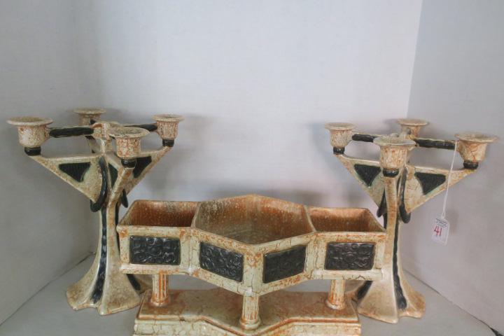 Czechoslovakian Alienware Garniture Set: (1 of 5)