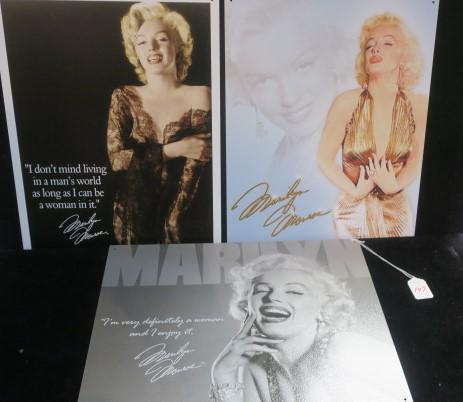 Three MARILYN MONROE Tin Posters: (1 of 3)
