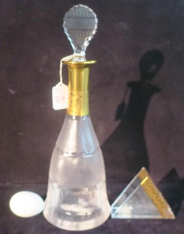 MOSER Czechoslovakia "Splendid" Decanter & Holder: (1 of 3)