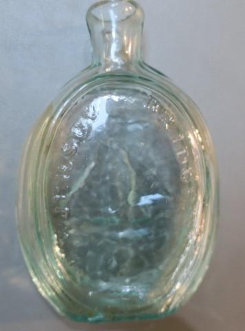 Rare 19th C. Bridgton NJ 1/2 Pint Sloop Flask: (1 of 4)