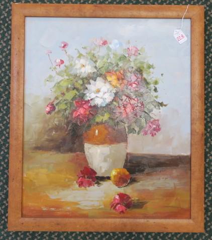 Still Life Floral Oil on Canvas: (1 of 3)