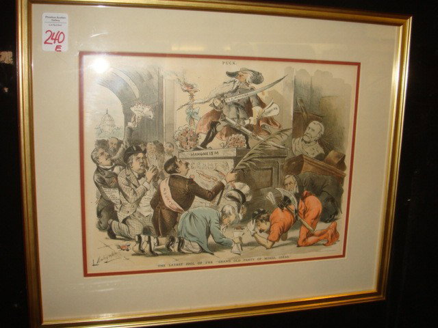 L Dalrymple Political Cartoon from Puck Magazine:: L Dalrymple Political Cartoon from Puck Magazine: Louis Dalrymple 1866-1905, Published Cartoonist and Illustrator for Puck Magazine in 19th Century. (100-150)