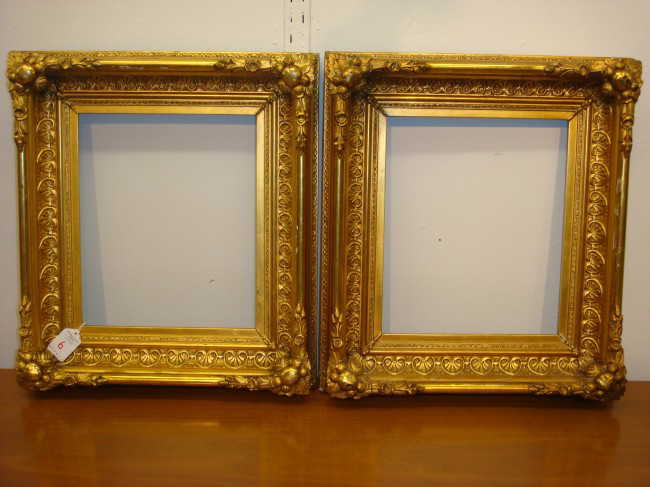 6 Pair Of Ornate Gilt Deep Antique Frames