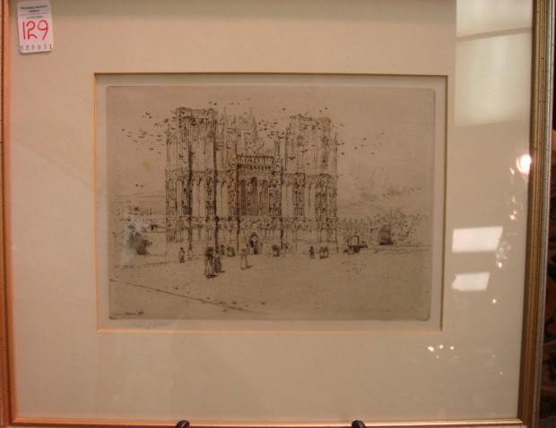 Pencil Signed CHARLES WATSON 1896 Original Etching: Pencil Signed CHARLES WATSON 1896 Original Etching: Signed Artist Proof of "Wells Cathedral". Pencil Signed LL and in Plate. Listed English Artist, 1846-1927. 10 1/2" X 7 1/2" Image Framed to 16 1/2" 