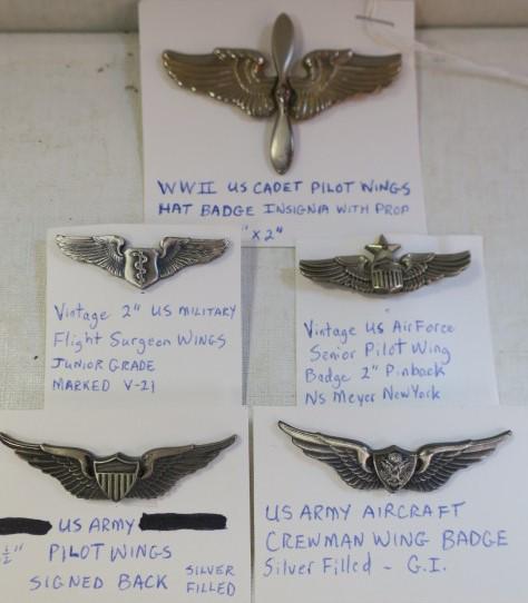 Five World War Ii And Later Flight Wings: