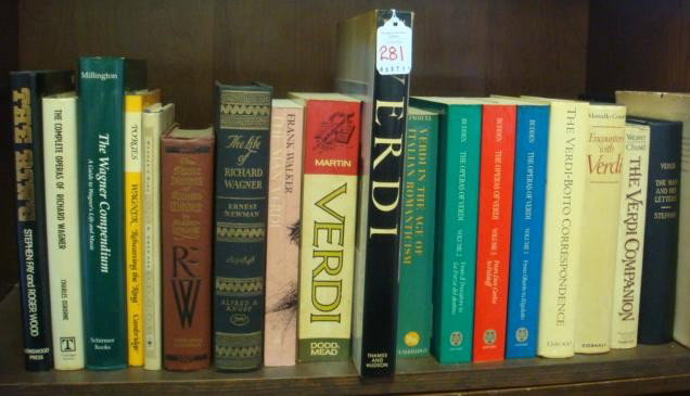 VERDI & WAGNER, 18 Opera Biographies & Histories:: VERDI & WAGNER, 18 Opera Biographies & Histories: 8 Books on German Great Wagner and 10 on Italian Genus Verdi. Biographies and Correspondence, Librettos, and Operas. (100-150)