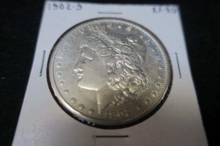 1902 S MORGAN SILVER DOLLAR in AU 50 Condition:: 1902 S MORGAN SILVER DOLLAR in AU 50 Condition: .90% Pure silver in Collectible US Coin. (600-1000)