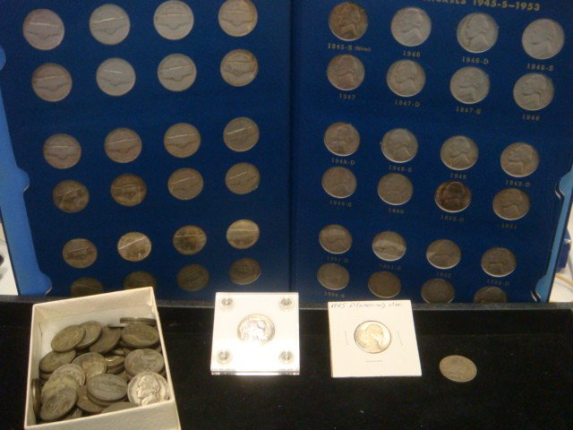 Lot of Lots of Nickels 1912-1964:: Lot of Lots of Nickels 1912-1964: 1912 V Nickel XF, 1945 P War Nickel MS60, 1937 Buffalo Nickel MS63, 69 War Nickels (Silver), and Complete Collection of Jefferson Nickels 1938 to 1962. (300-450)