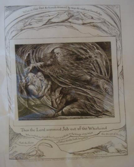 WILLIAM BLAKE Plate XIII from Blake Illustrations:: WILLIAM BLAKE Plate XIII from Blake Illustrations: Fourth Book of Job Circa 1825. 7 1/2" X 5 3/4" Image on Unframed 14 3/4" X 10 1/2" Paper. (-)