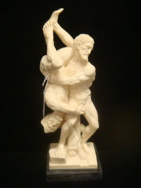 SANTINI Copy of Del Rossi Nude Male Greek Wrestler: SANTINI Copy of Del Rossi Nude Male Greek Wrestlers: All Ancient Greek Athletes Competed Nude. Actual 16th Statue in Italian Museum of Hercules and Diomedes by Vincenzo Del Rossi.