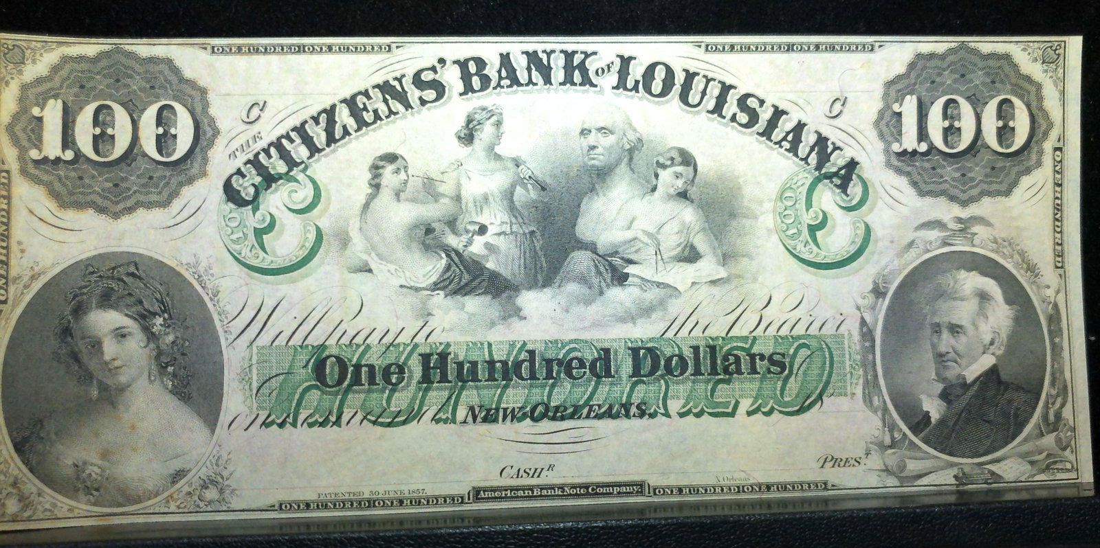 CITIZENS'BANK OF LOUISIANA, 100 Dollar Note, Reminder: (1 of 6)