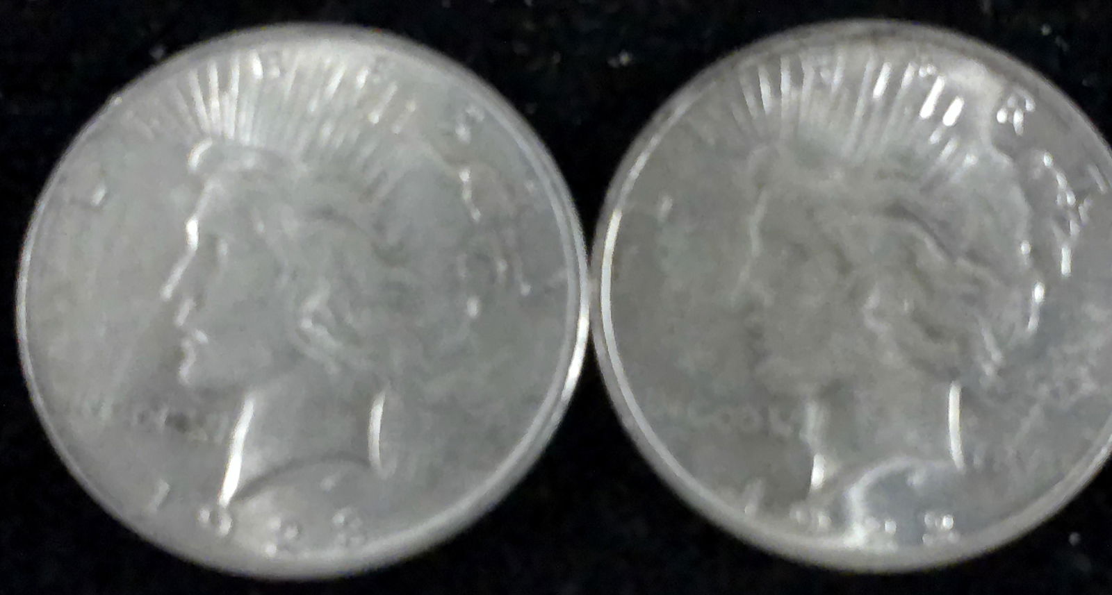 1922 & 1923 US 90% Silver PEACE Dollars, MS 63: (1 of 2)