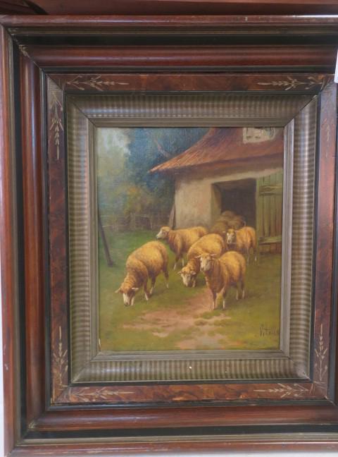 J. VITOLLA, 19thC Oil on Canvas Pastoral Scene: (1 of 3)