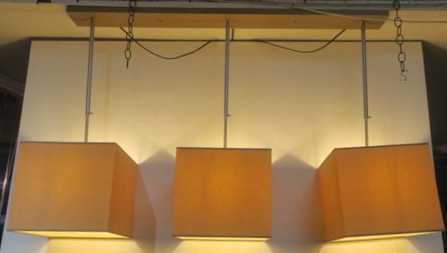 HIND RABII Belgium Three Light Ceiling Fixture: (1 of 3)