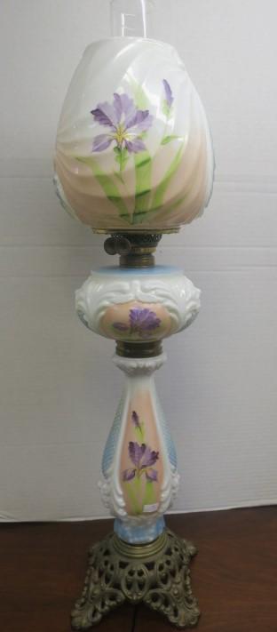 APOLLO Duplex Edward Miller & Co. Oil Lamp: (1 of 6)