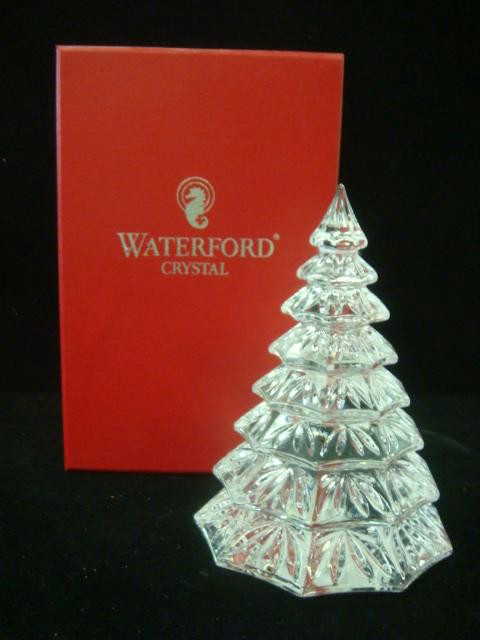 308: WATERFORD Lead Crystal Christmas Tree Sculpture: - 308: WATERFORD Lead Crystal Christmas Tree Sculpture:
