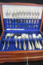 STIEFF "Clinton" 73 Pieces Sterling Flatware: