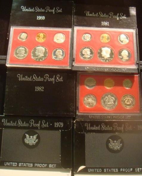 5 US Proof Coin Sets, 1978-1982: 5 US Proof Coin Sets, 1978-1982: In Original Package. (50-100)
