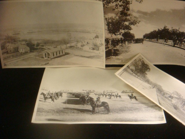 Four Pictures of Fort Sill, Indian Territory CA 18: Four Pictures of Fort Sill, Indian Territory CA 1880: Pictures of Cavalry on Parade, Quarters, Old Post Quardrangle, and Fire Drill Each 8 1/2" x 14, Picture of NCO Quarters, 5 1/2" x 10". (100-250)