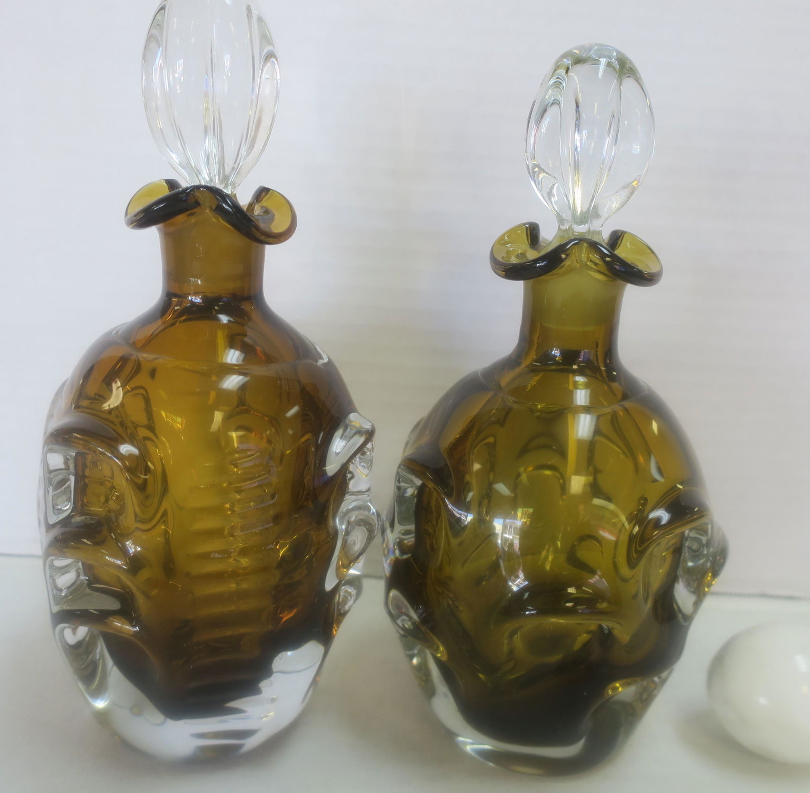 Two Heavy ASEDA Swedish Mid-Century Decanters: (1 of 3)