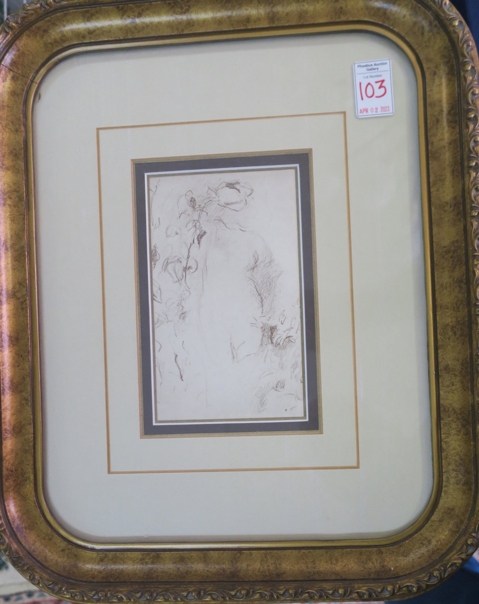 Lithograph of Nude Woman After Vuillard:: Lithograph of Nude Woman After Vuillard: Famous Post Impressionist, 1868-1940. Muralist, Theater Designs, Portraits and Called an "Intimism" for All His Nudes. This is a Copy of a Conte Crayon Sketch 