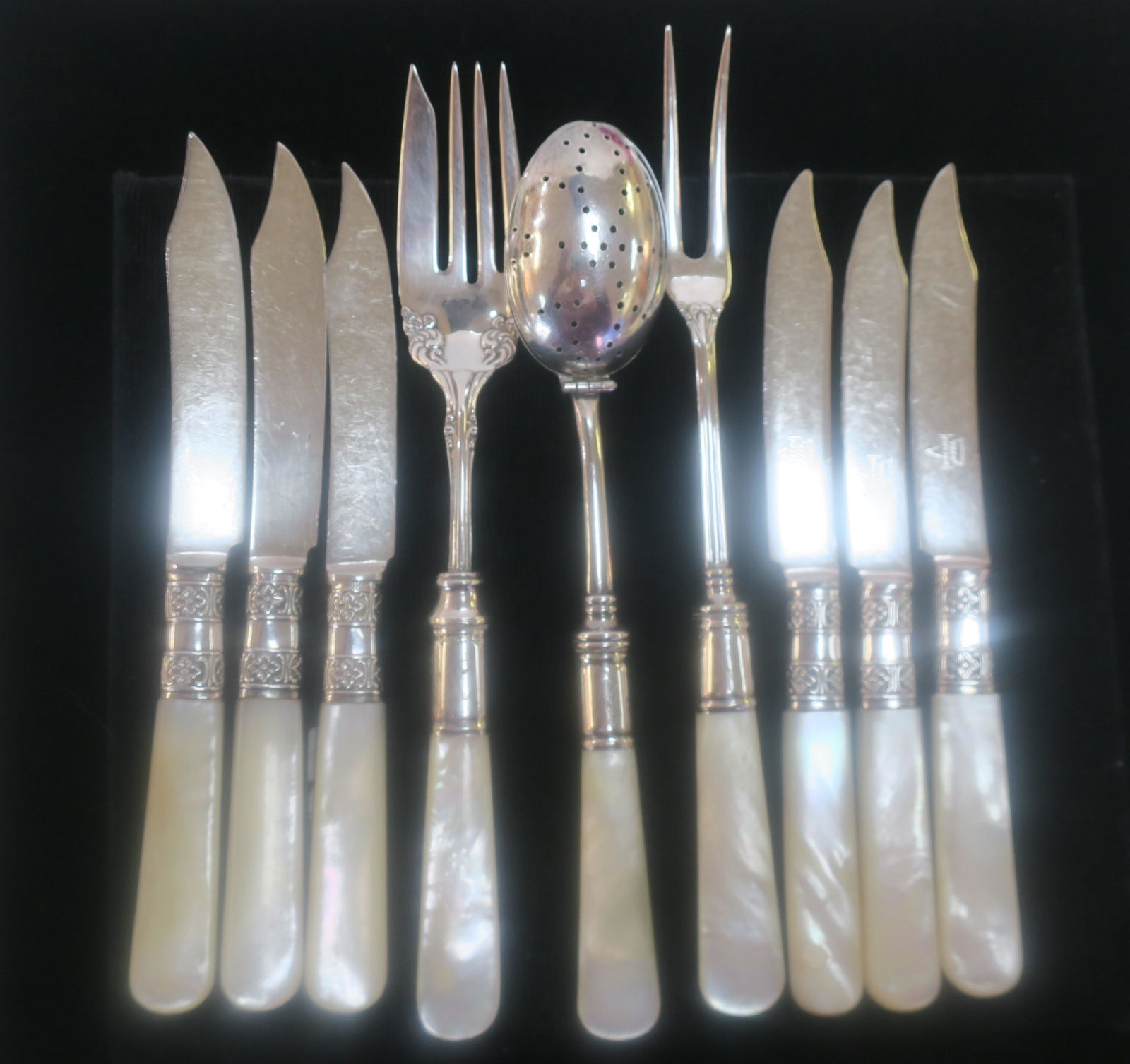 Six Mother of Pearl Handled Keen Kutter Fruit Knives: (1 of 3)