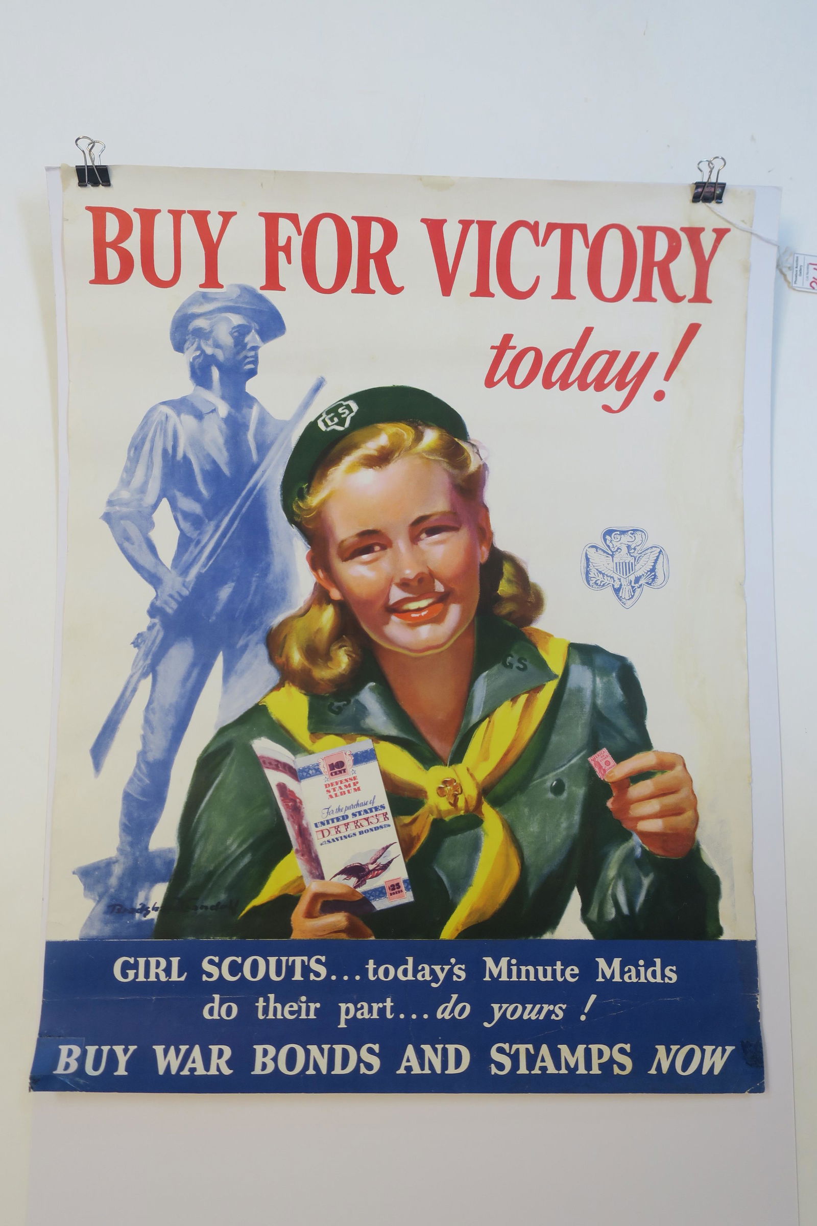 GIRL SCOUT World War II WAR BOND Poster, 17" x 22": (1 of 4)