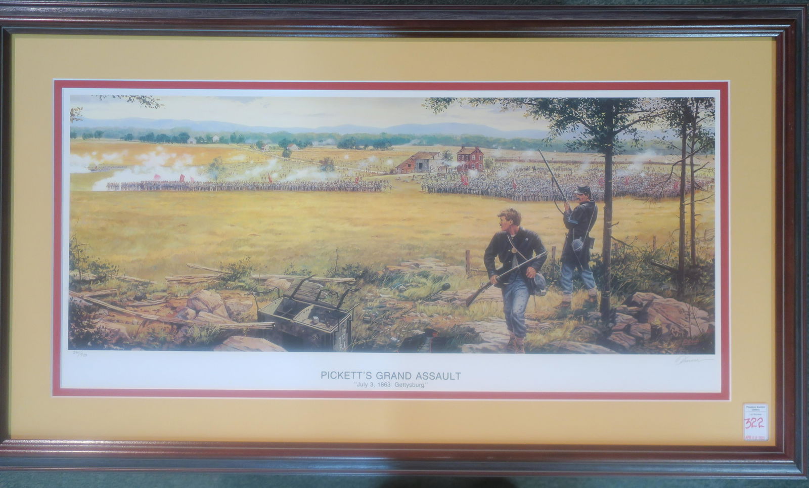 DALE GALLON, Picket's Grand Assault, S/N Framed Print: (1 of 4)