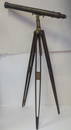 Antique W & D MOGEY Brass Telescope & Wooden Tripod: