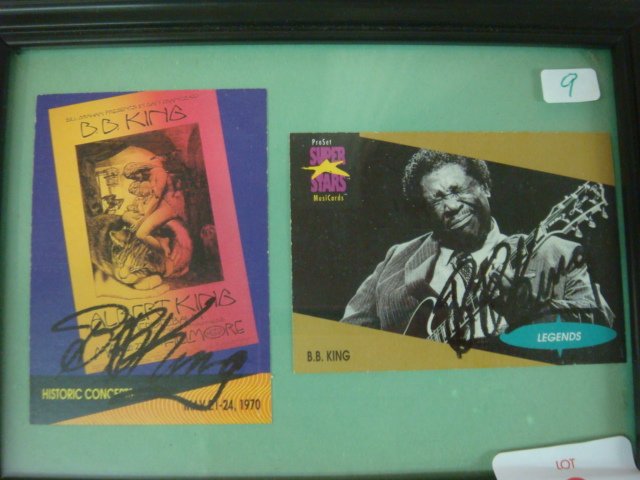 Two B.B. King Autographs on Collector Cards:: Two B.B. King Autographs on Collector Cards: Two B.B. King Autographs on Collector Cards. (200-300)