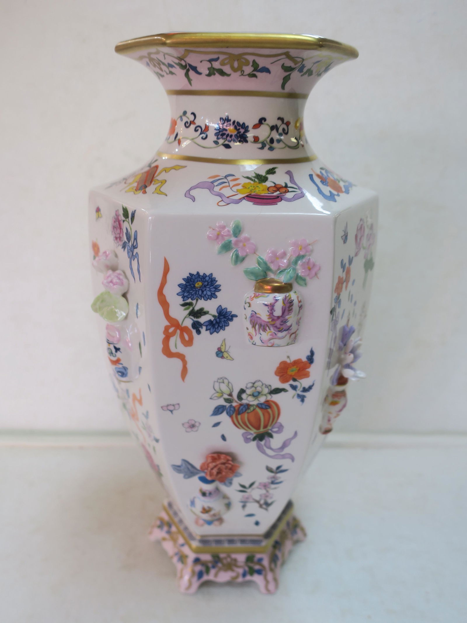 1980's FRANKLIN MINT "One Hundred Flowers" Vase: (1 of 4)